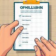 Person checking items on a customized cleaning list.